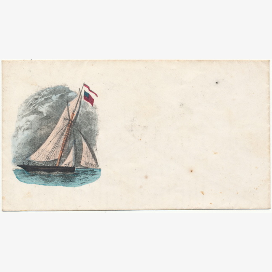 Beautiful unused naval themed patriotic envelope civil war image shop