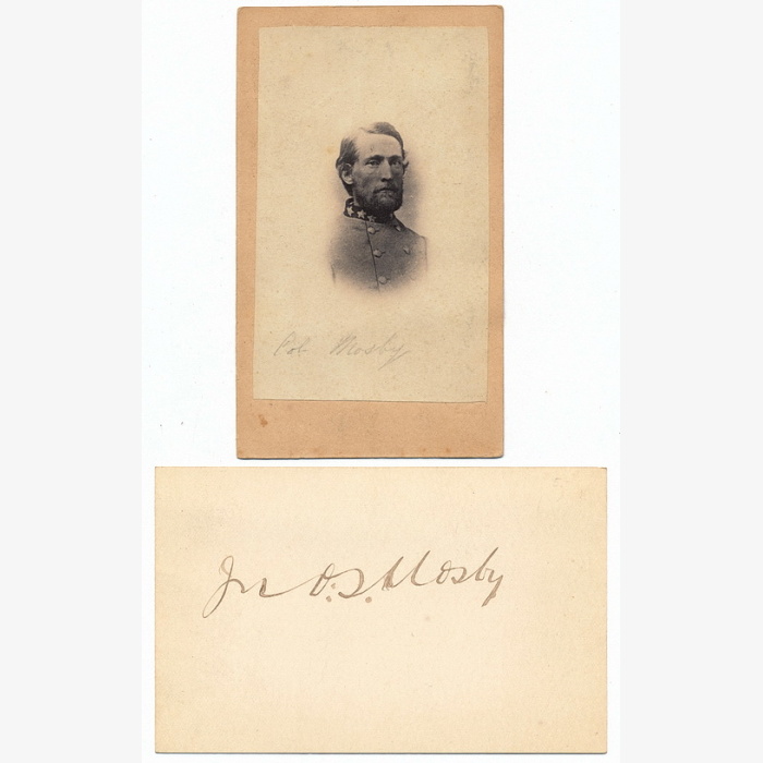 Confederate Colonel John S. Mosby & Signature