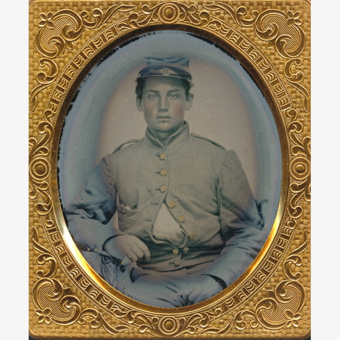 Published Confederate Artillery Corporal Ambrotype