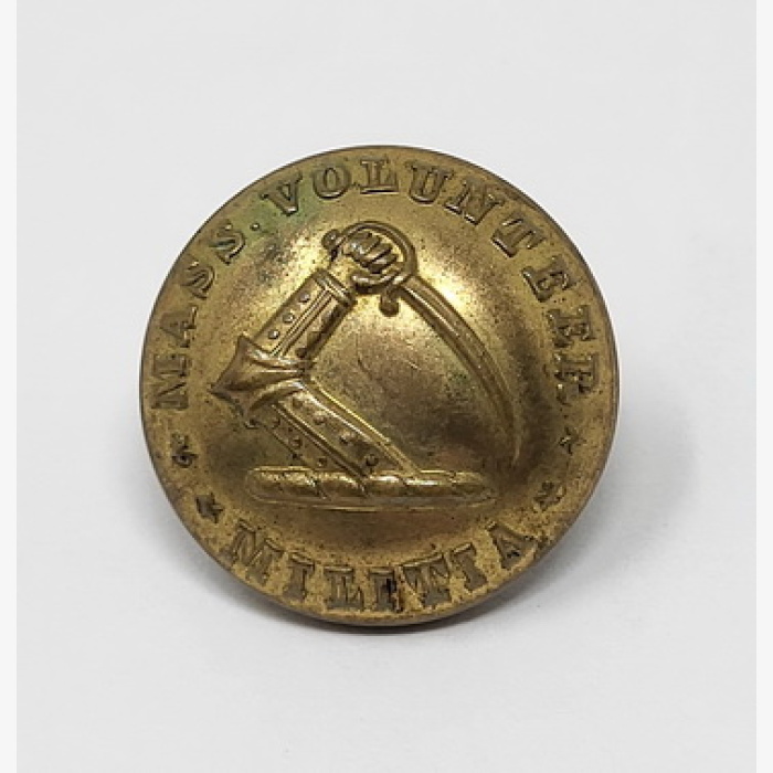 Fine Coat Size MS37 Massachusetts Militia Uniform Button