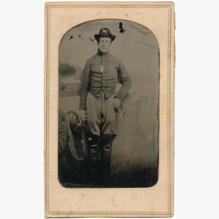 Double Armed Federal Cavalryman