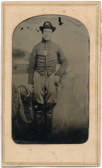 Double Armed Federal Cavalryman