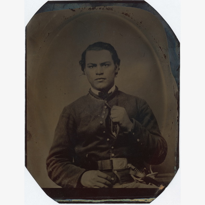 Full Plate Federal Cavalryman Tintype