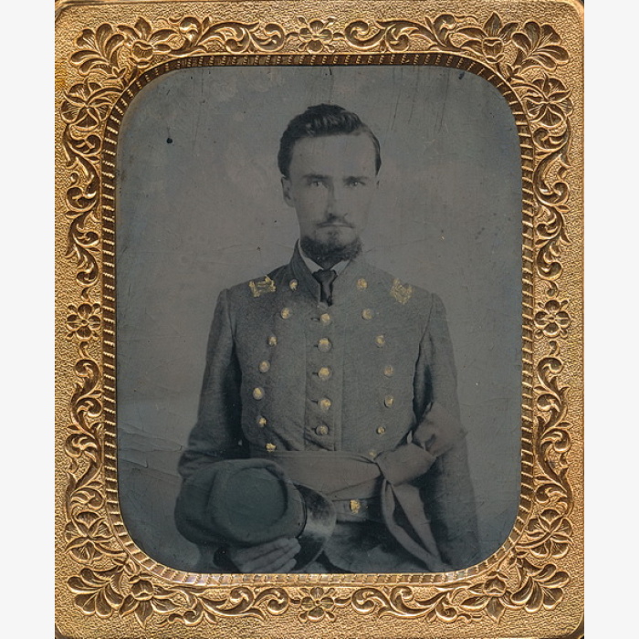 North Carolina Rebel Officer Melainotype