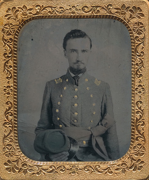 North Carolina Rebel Officer Melainotype