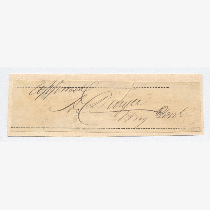 Clipped Signature of Famed General Abram Duryee