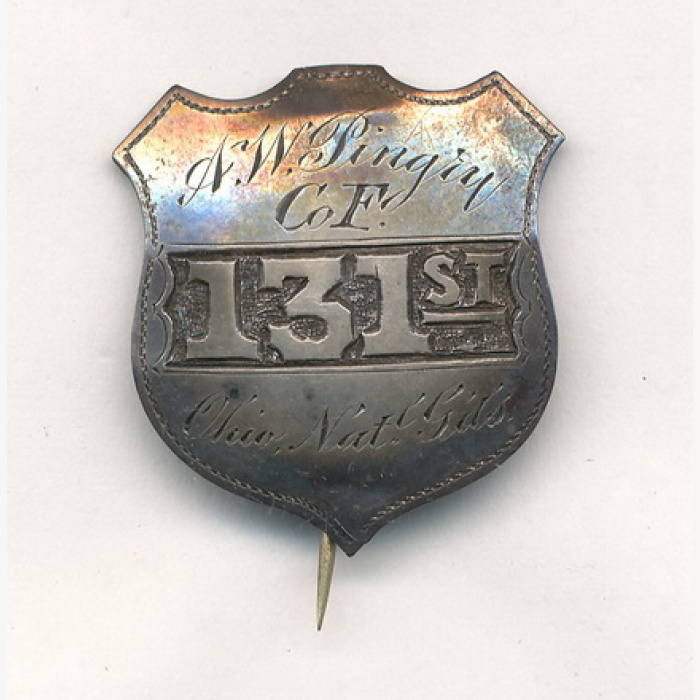 Andrew W. Pingry 131st Ohio Infantry ID Shield