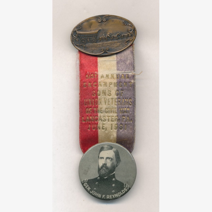 Sons of Union Veteran's Badge Lancaster, PA, 1931 – Reynolds Portrait Pin