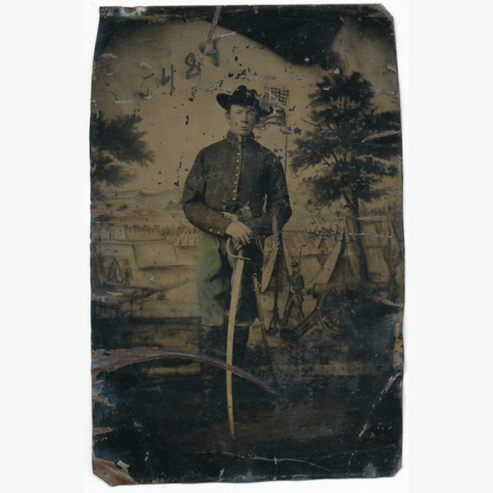 Dead Letter Federal Cavalryman Tintype