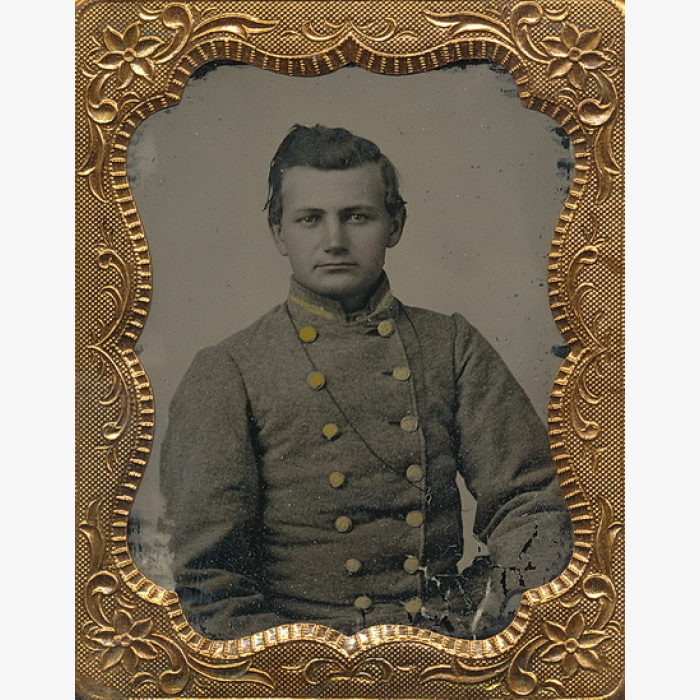 Handsome Confederate Officer Ambrotype