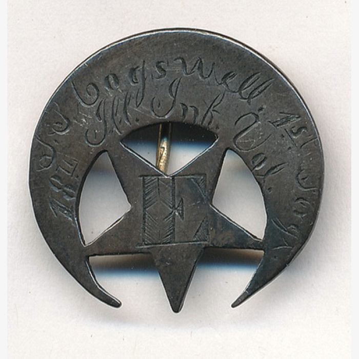 1st Sergeant Smith Cogswell 18th Illinois Infantry Corps Badge