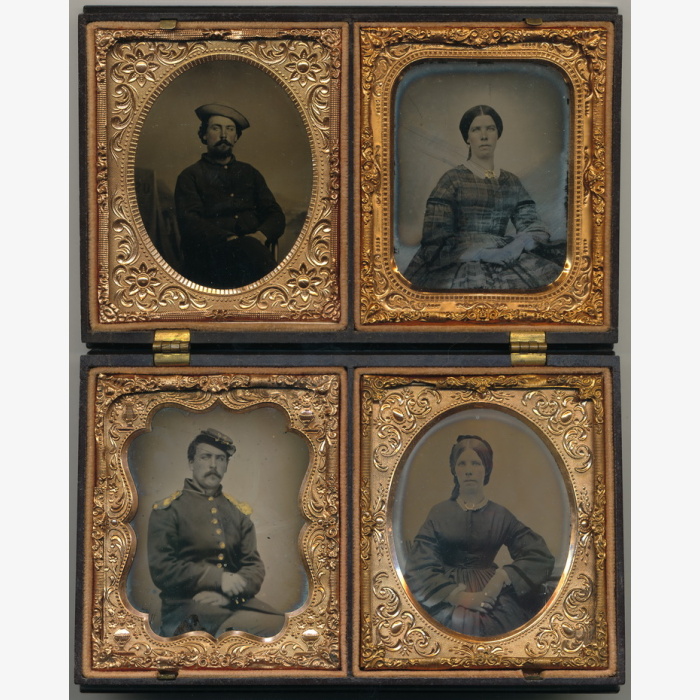 Quadruple Cased Federal Infantryman & Wife