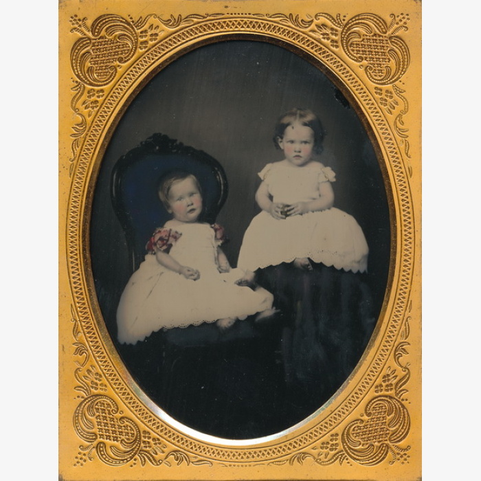 Charles Rees Quarter Plate of Two Children