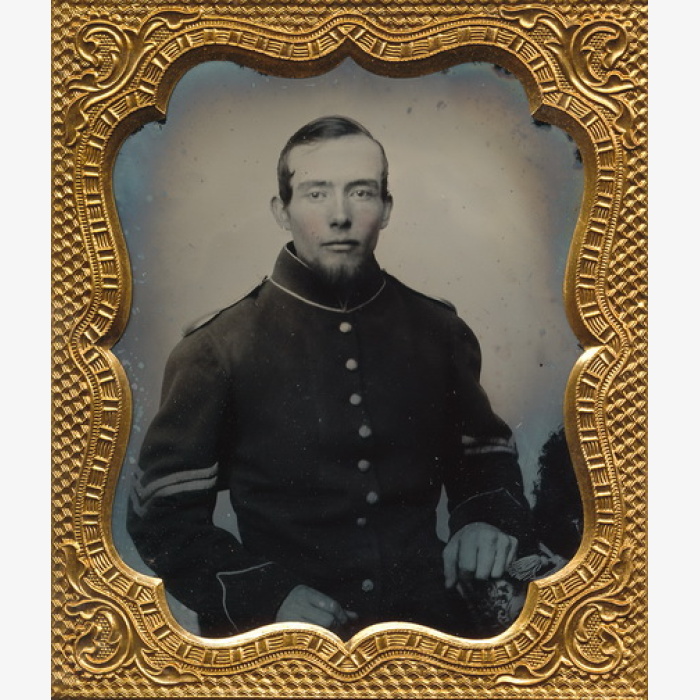 Federal Infantry Corporal Ruby Ambrotype