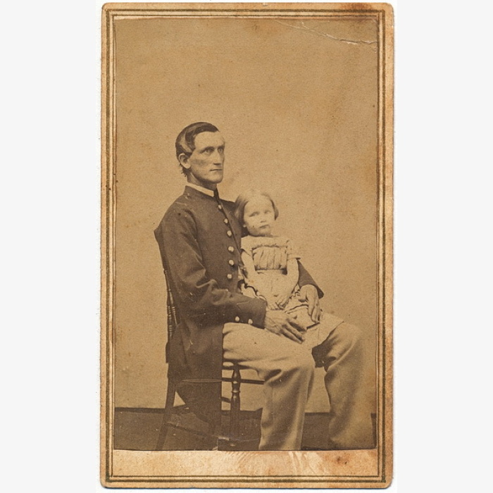 Touching Soldier Father & Daughter at Fortress Monroe