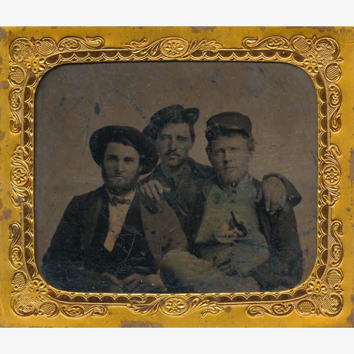 Union Soldier and Pals Tintype