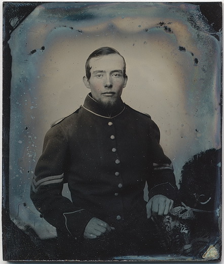 Federal Infantry Corporal Ruby Ambrotype - Image 2