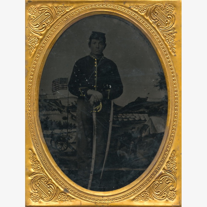 "Dark Horse" Quarter Plate Tintype