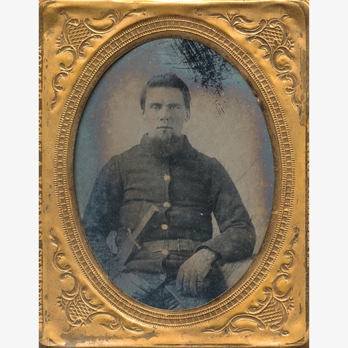 Armed North Carolina Rebel Tintype