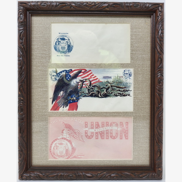 Framed War Date Wisconsin Covers