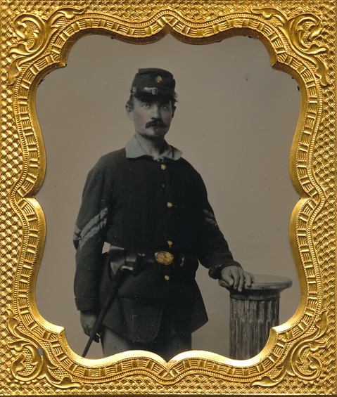 Near Pristine Federal NCO Ambrotype