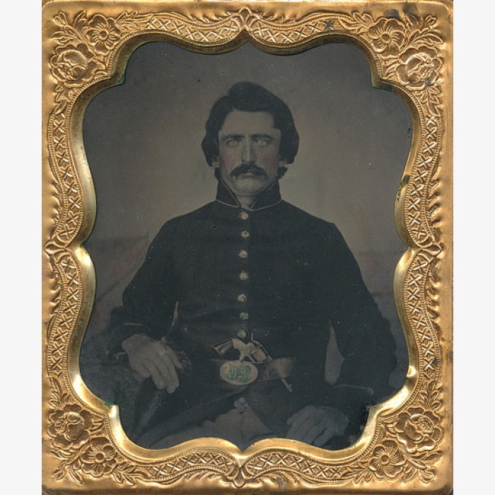 Federal Infantryman and a Moore Revolver