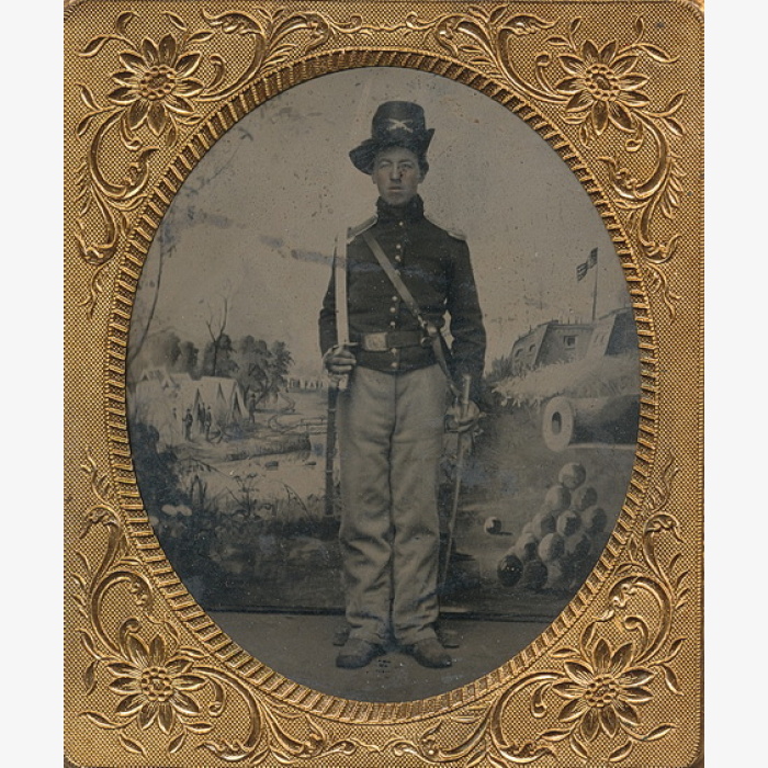 Federal Cavalryman at Benton Barracks