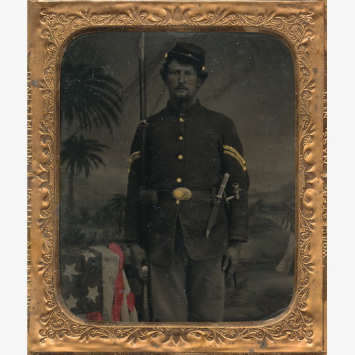 Patriotic Wisconsin Infantryman at Beaufort