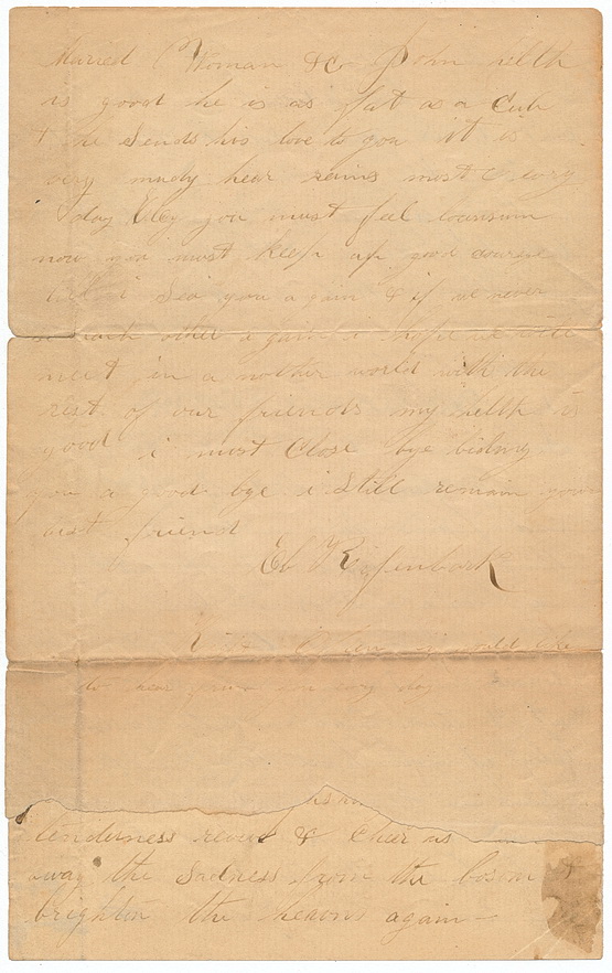 Lieut. Eben Reifenbach 5th Wisconsin Infantry Letter - Image 3
