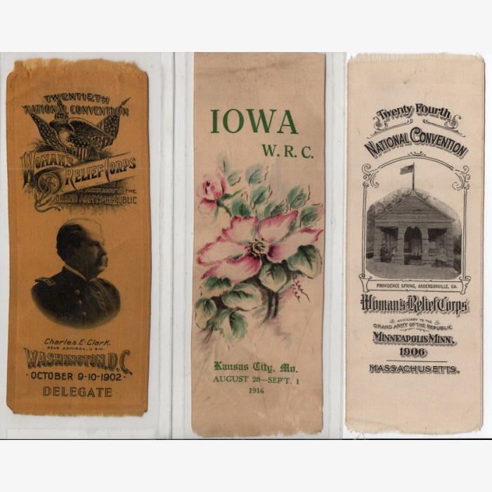 Assorted Women's Relief Corps Ribbon's